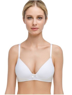 Бесшовный бюстгальтер балконет без косточек Mioocchi MADLEN 7732 bianco, Цвет: bianco (белый), Размеры: 70D