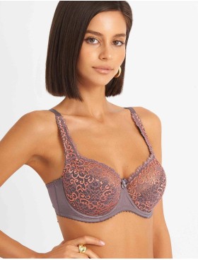 Бюстгальтер полумягкий биколор Simona M 900 акула, Цвет: акула, Размеры: 75H, изображение 5