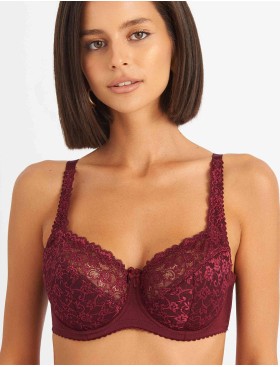 Бюстгальтер полумягкий Simona M 900 бордо, Цвет: бордо, Размеры: 75H, изображение 3