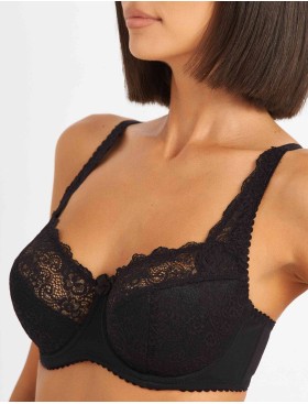 Бюстгальтер полумягкий Simona M 900 черный, Цвет: черный, Размеры: 75H, изображение 4