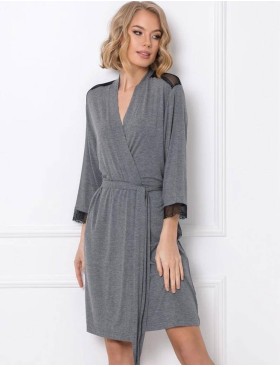 Легкий халат из вискозы Aruelle CAMILLA, Цвет: серый, Размеры: XS