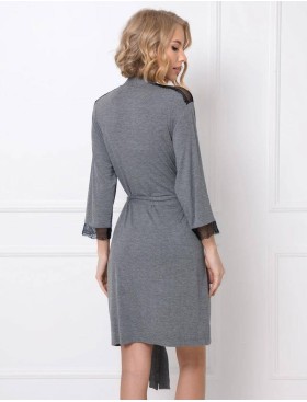 Легкий халат из вискозы Aruelle CAMILLA, Цвет: серый, Размеры: XS, изображение 2