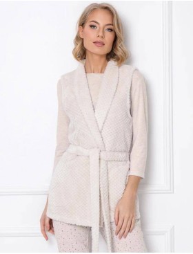 Теплый плюшевый жилет Aruelle WILLY, Цвет: бежевый, Размеры: XS