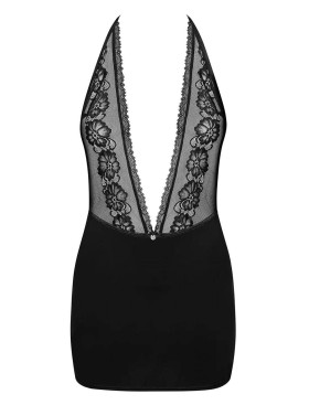 Сексуальная сорочка с трусиками Obsessive CANNDIS CHEMISE, Цвет: черный, Размеры: L/XL, изображение 3