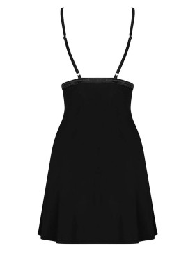 Сексуальная сорочка с трусиками Obsessive CECILLA CHEMISE, Цвет: черный, Размеры: S/M, изображение 4
