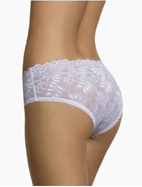 Кружевные трусы слипы Bas Bleu CLAIRE PLUS WHITE, Цвет: белый, Размеры: S