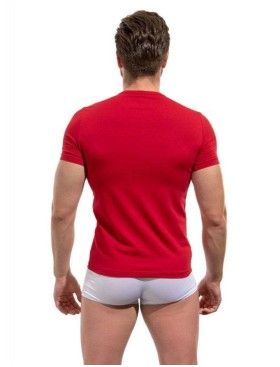 Футболка с треугольным вырезом Jolidon M17BL red, Цвет: red (красный), Размеры: XL, изображение 2