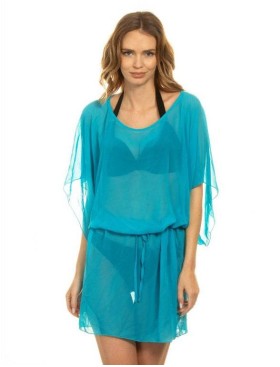 Пляжная туника Jolidon RFQ27 голубой, Цвет: голубой, Размеры: S, изображение 3