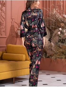 Атласный комплект-тройка Mia-Amore JUNGLE 7066, Цвет: мультицвет, Размеры: M, изображение 4