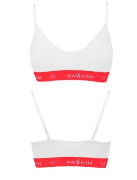 Хлопковый топ на тонких бретелях Passion PS009 TOP WHITE, Цвет: белый, Размеры: S, изображение 3