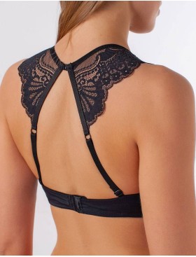 Кружевной бюстгальтер холтер Coquette Revue PROVOCATEUR 90094Ч, Цвет: черный, Размеры: 70C, изображение 2