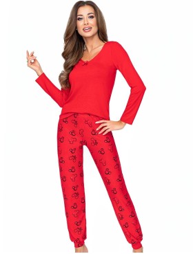 Пижама женская с брюками Donna MIKA red, Цвет: красный, Размеры: L, изображение 2