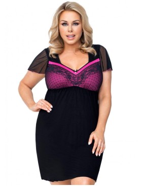 Сорочка из вискозы Donna ZOYA PLUS, Цвет: черный, Размеры: 3XL