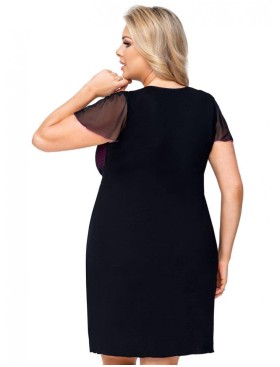 Сорочка из вискозы Donna ZOYA PLUS, Цвет: черный, Размеры: 3XL, изображение 2