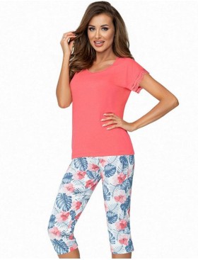 Пижамнный комплект Donna MILA coral 3/4, Цвет: мульти, Размеры: L