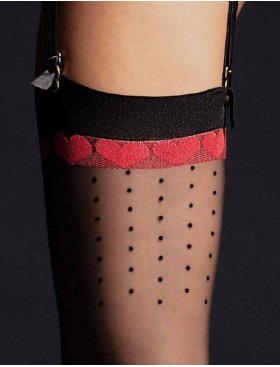 Чулки под пояс Fiore 4069/O LOVELY 20 den черный, Цвет: черный, Размеры: 2