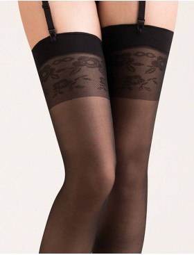 Чулки под пояс Gabriella 227 KATIA чёрный, Цвет: чёрный, Размеры: 1/2