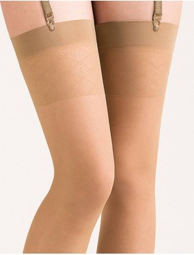 Чулки под пояс Gabriella 228 ANIKA 20 den бежевый, Цвет: бежевый, Размеры: 1/2