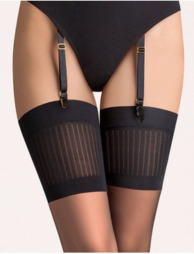 Чулки под пояс Gabriella 256 NEVA чёрный, Цвет: чёрный, Размеры: 1/2