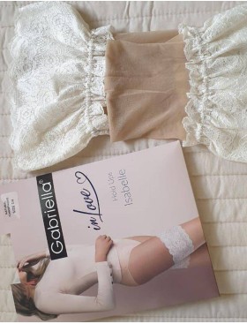 Чулки Gabriella 472 ISABELLE NATURAL/CHAMPAGNE 20 den, Цвет: телесный, Размеры: 3/4, изображение 5