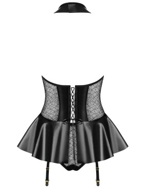 Дерзкий корсет с трусиками Obsessive 859 CORSET черный, Цвет: черный, Размеры: L/XL, изображение 4