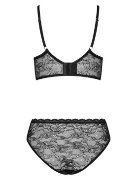 Соблазнительный комплект Obsessive LAURISE SET, Цвет: черный, Размеры: S/M, изображение 4
