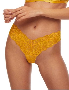 Кружевные трусы бразилиана Kinga SUNKISS 851/3-B, Цвет: желтый, Размеры: XL