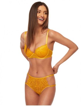 Бюстгальтер балконет пуш-ап Kinga SUNKISS 851-PU, Цвет: желтый, Размеры: 65E, изображение 4