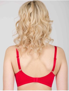 Бюстгальтер мягкий с подкроем Lina A 6021 красный, Цвет: красный, Размеры: 80G, изображение 2