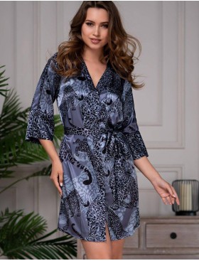 Шелковая ночная рубашка Mia-Amore AMAZONKA 8667 дельфин, Цвет: дельфин, Размеры: L