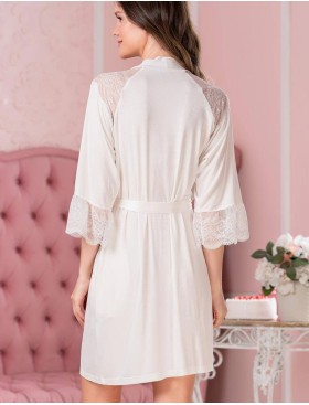 Халат кимоно из вискозы Mia-Amore LETICIA 1673 молочный, Цвет: молочный, Размеры: S/M, изображение 2