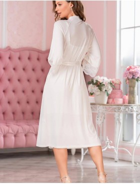 Длинный халат кимоно из вискозы Mia-Amore LETICIA 1679 молочный, Цвет: молочный, Размеры: 2XL/3XL, изображение 2