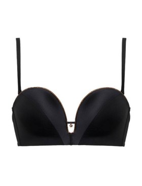 Бюстгальтер планж супер пуш-ап Mioocchi CRYSTALL 7737 nero, Цвет: nero (черный), Размеры: 70B, изображение 7