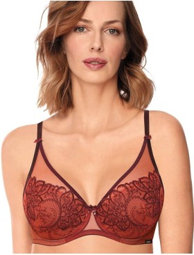 Бюстгальтер балконет пуш-ап Nipplex LIVIA P-UP рубин, Цвет: рубин, Размеры: 80C