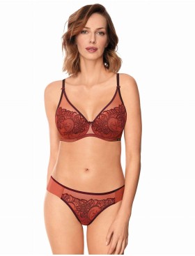 Бюстгальтер балконет пуш-ап Nipplex LIVIA P-UP рубин, Цвет: рубин, Размеры: 80C, изображение 3