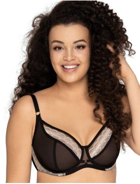 Бюстгальтер полумягкий Ava ROCK'N'ROLL 1968 PU, Цвет: черный, Размеры: 105C