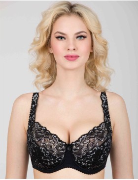 Бюстгальтер полумягкий Elli 9000 черно-серебро, Цвет: черно-серебро, Размеры: 75H, изображение 4