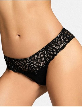 Трусы стринги Esotiq ALTEA 39084 черно-бежевый, Цвет: черный с бежевым, Размеры: S