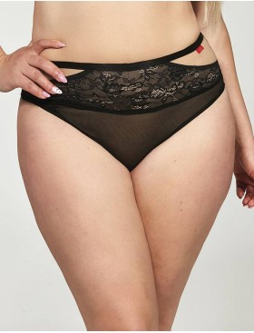 Трусы слипы высокие Kris Line LUELLA high waist, Цвет: черный, Размеры: M