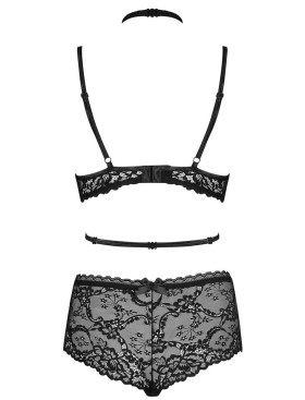 Соблазнительный комплект Obsessive RAQUELIA SET, Цвет: черный, Размеры: S/M, изображение 4