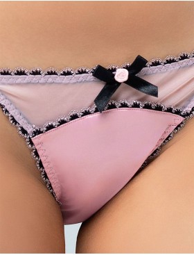 Трусики слипы на завязках OPIUM ISTINTO 415 розовый/черный, Цвет: розовый/черный, Размеры: S/M/L, изображение 4
