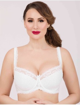 Бюстгальтер балконет Simona M 608 белый, Цвет: белый, Размеры: 90B, изображение 6