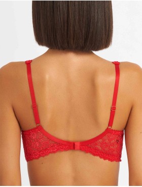 Бюстгальтер балконет Simona M 608 красный, Цвет: красный, Размеры: 95B, изображение 2