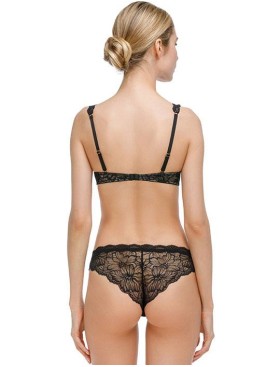 Кружевной комплект Mioocchi LEA 774343 пуш-ап и бразилиана nero/nudo, Цвет: nero/nudo, Размеры: 65C, изображение 2