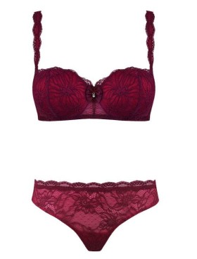 Кружевной комплект Mioocchi LEA 774543 фашия бразилиана magenta/rosa, Цвет: magenta/rosa, Размеры: 70B, изображение 3