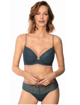 Бюстгальтер балконет пуш-ап Nipplex ZOYA P-UP, Цвет: индиго, Размеры: 70E, изображение 4