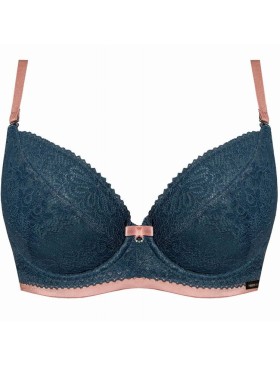 Бюстгальтер балконет пуш-ап Nipplex ZOYA P-UP, Цвет: индиго, Размеры: 70E, изображение 5