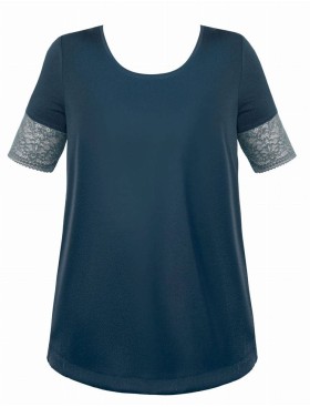 Пижама с брюками Nipplex ZOYA PAJAMAS из вискозы и хлопка, Цвет: индиго, Размеры: XL, изображение 3