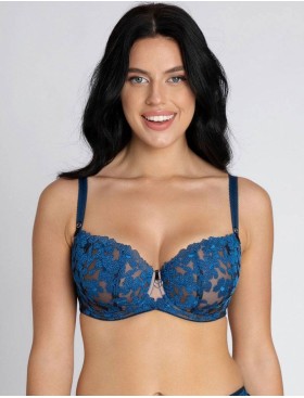 Бюстгальтер балконет тюльпан Subtille JOAN BLUE balkonette, Цвет: темно-синий, Размеры: 75G, изображение 3