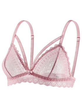 Кружевной бюстгальтер бралетт UNICONF SM27 пудровый, Цвет: пудровый, Размеры: 70B, изображение 3